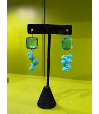 Laura McClendon Blue Stone with Blue Beads