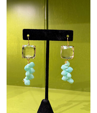 Laura McClendon Clear Stone with Green Beads