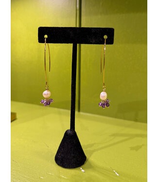 Laura McClendon Pearl with Purple Beads