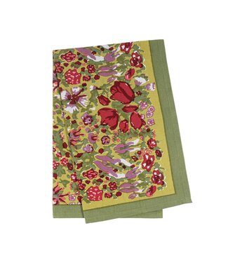Couleur Nature Jardin Red & Green | Tea Towel