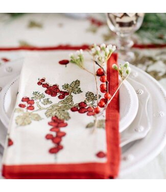 Couleur Nature Gooseberry Red/Green Napkin - Set of 6