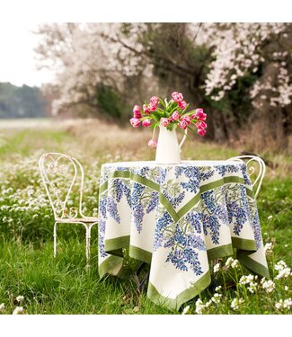 Couleur Nature Wisteria Blue & Green | Tablecloth 59x59