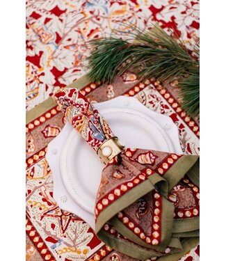 Couleur Nature Noel Red/Green Napkins - Set of 6
