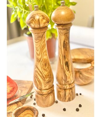 Natural OliveWood Olive Wood Salt/Pepper Mill 10"