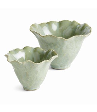 Napa Home & Garden Morgan Pots, Seafoam Ceramic Planter, Large