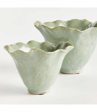 Napa Home & Garden Morgan Pots, Seafoam Ceramic Planter, Small