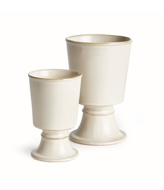 Napa Home & Garden Kelcy Footed Cachepot, Cream - Medium