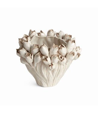 Napa Home & Garden Courtney Vase Short - Antique White Ceramic