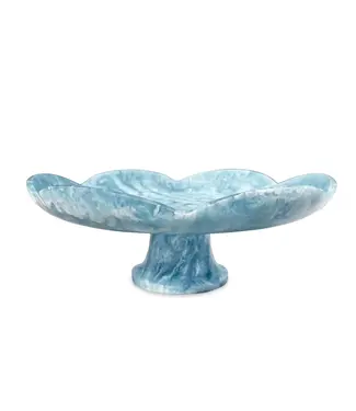 Beatriz Ball RESIN Amelia Pedestal Cake Plate (Aqua)