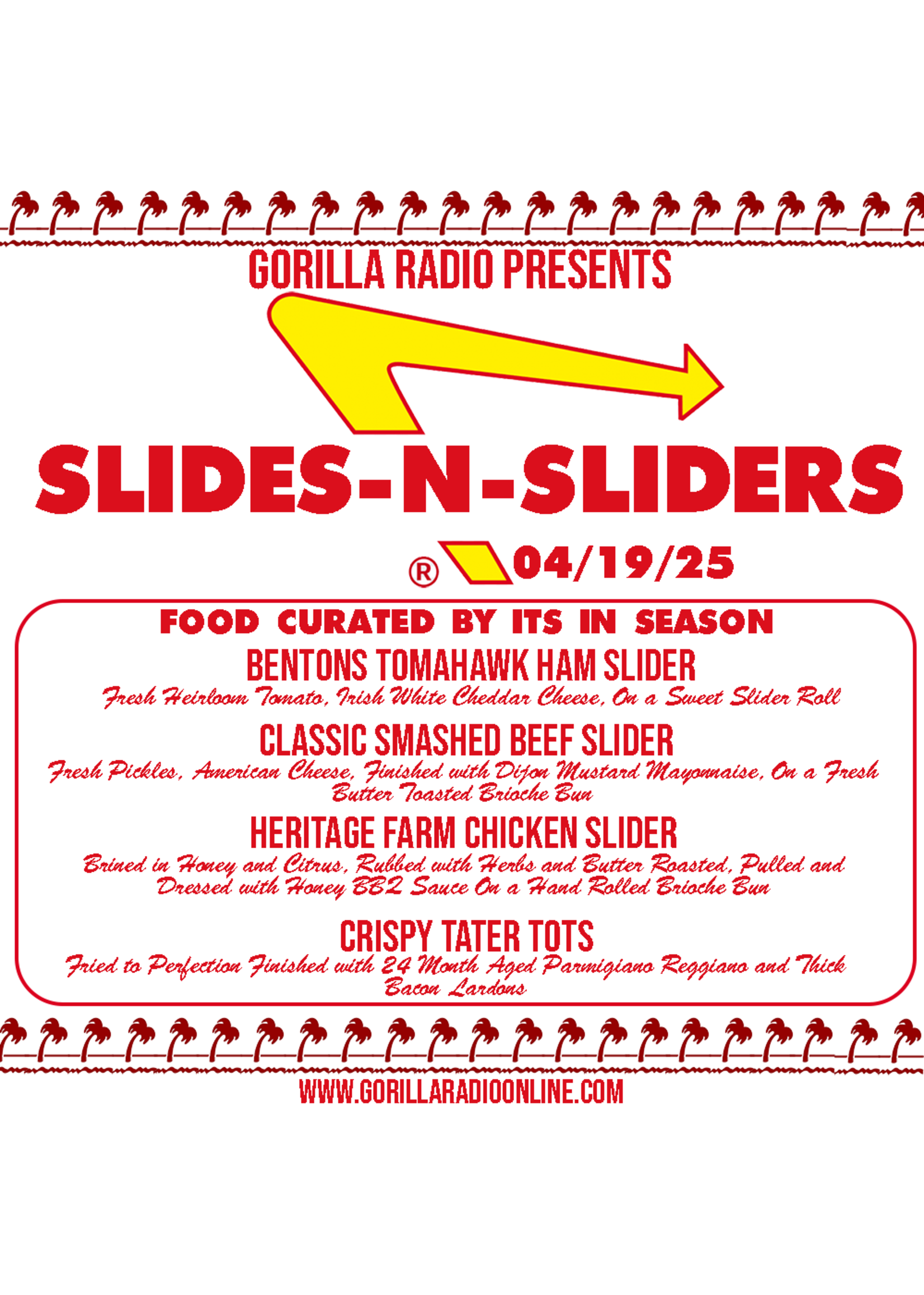 SLIDES-N-SLIDERS TICKET