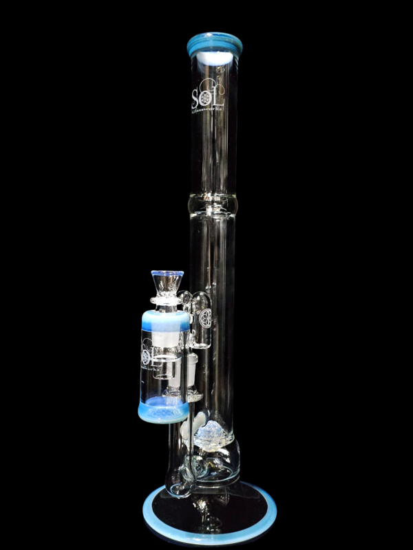 Sol Glassworks Sol 45 Lacespehere w/ Blue Stardust O/ Ghost