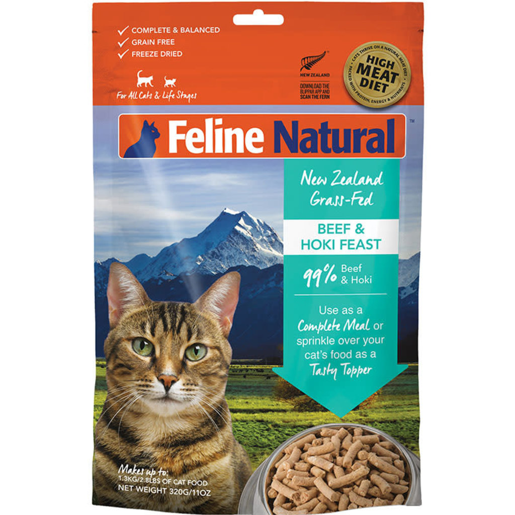 Feline Natural Beef Hoki 11oz Woofs N Hoofs