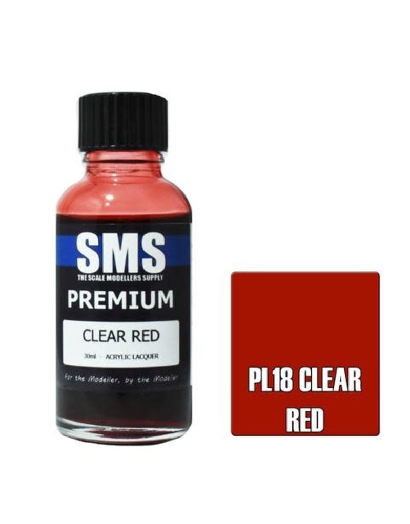 The Scale Modellers Supply Premium CLEAR RED 30ml