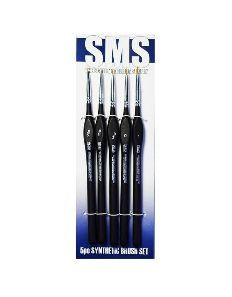 The Scale Modellers Supply Synthetic BRUSH SET 5pc