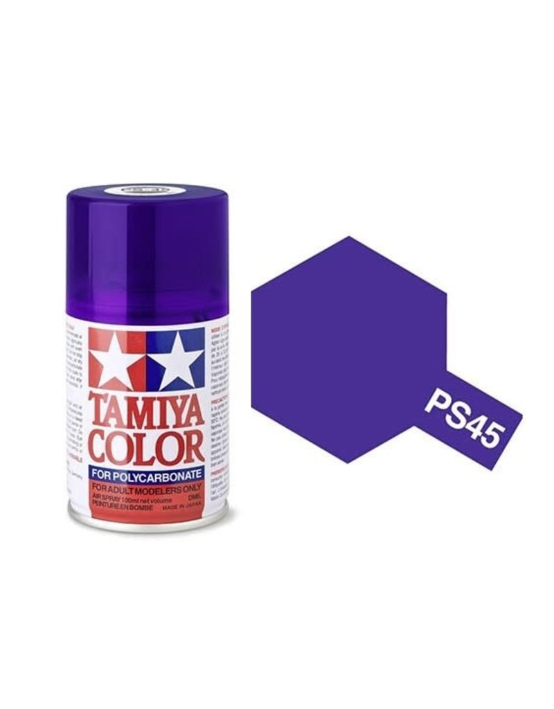 Tamiya Tamiya PS-45 Translucent Purple Polycarbanate Spray Paint 100ml