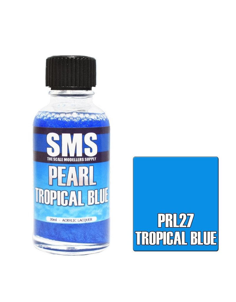 The Scale Modellers Supply Pearl Acrylic Lacquer TROPICAL BLUE 30ml