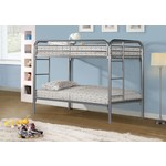 TWIN /TWIN BUNK BED, SILVER