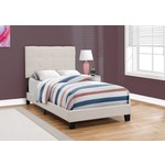 Lit Rembourre Tissus Beige, Simple