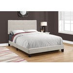 Cadre de lit en Lin Rembourré, Beige, Double