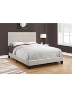 FULL BEIGE LINEN BED FRAME