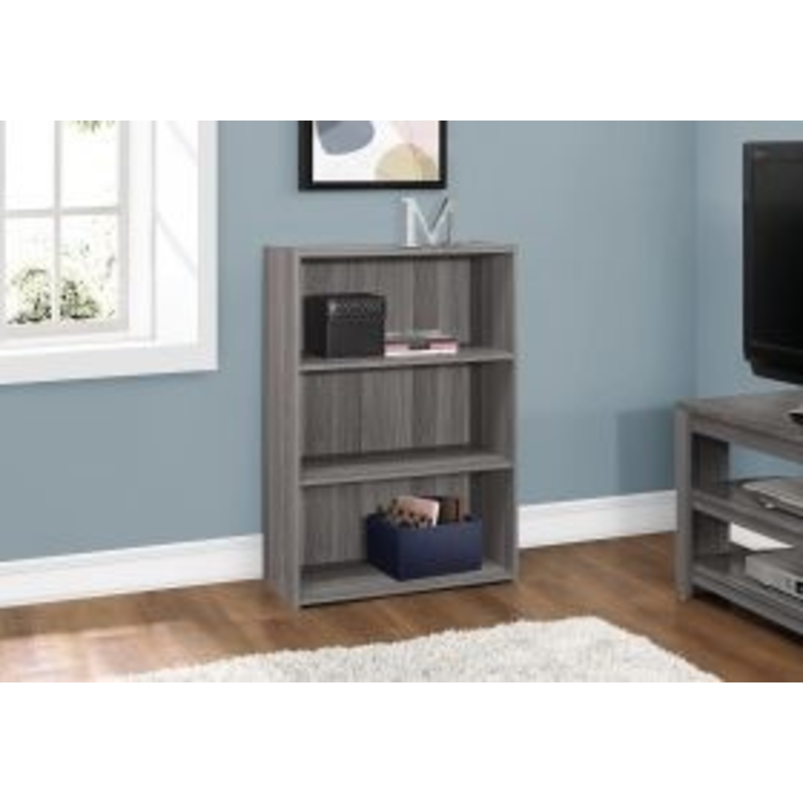 Étagère 36"H avec 3 tablettes, Gris