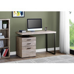 Computer Desk - 48" / Taupe Reclaimed Wood  / Black Metal