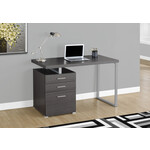 BUREAU - 48"L / GRIS ORIENTATION GAUCHE OU DROITE