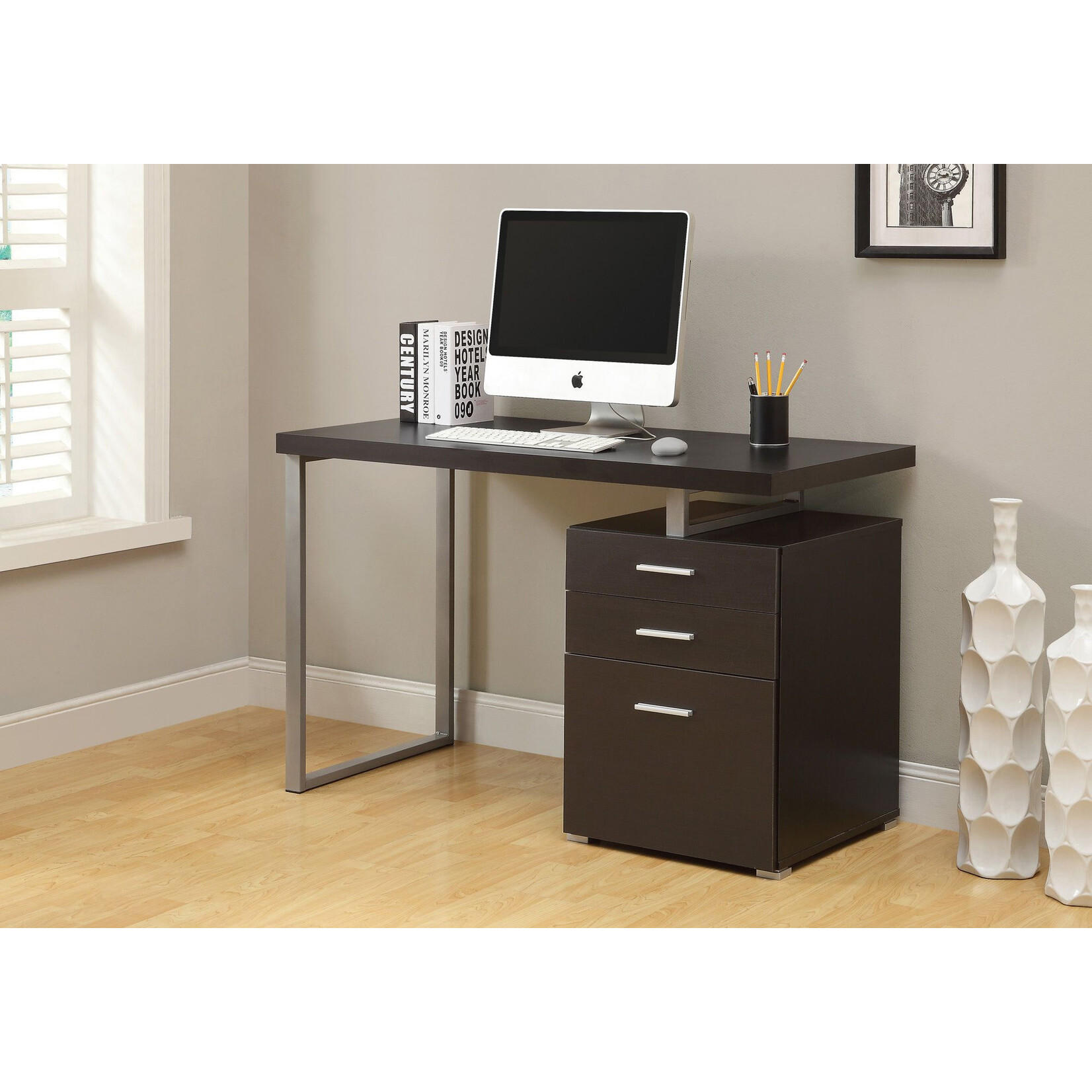 COMPUTER DESK - 48"L / CAPPUCCINO LEFT OR RIGHT FACING