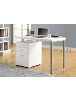 BUREAU - 48"L / BLANC ORIENTATION GAUCHE OU DROITE