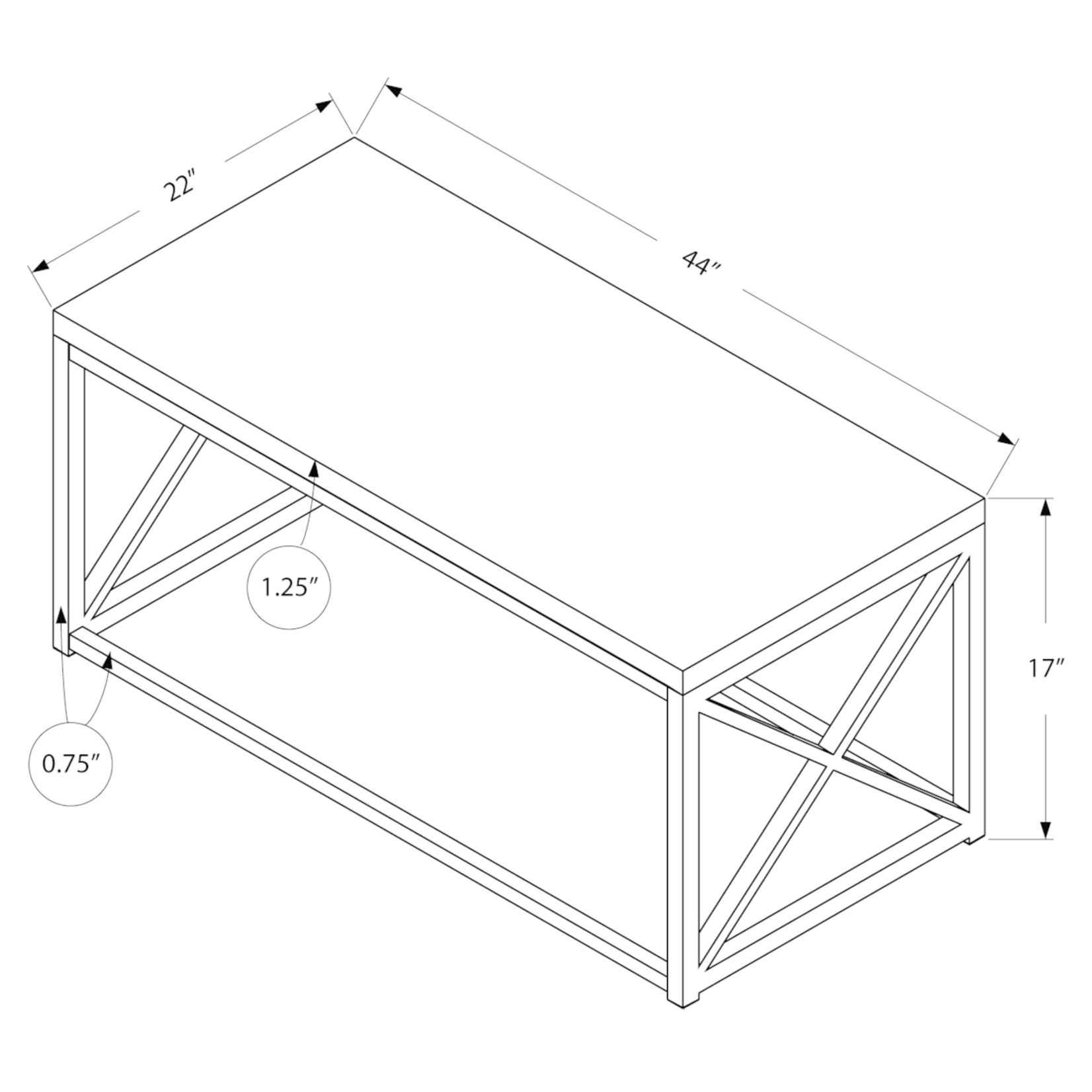 COFFEE TABLE BLACK METAL BASE, GREY RECLAIMED WOOD