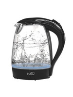 1.7L GLASS KETTLE W. LED BASE, BLACK