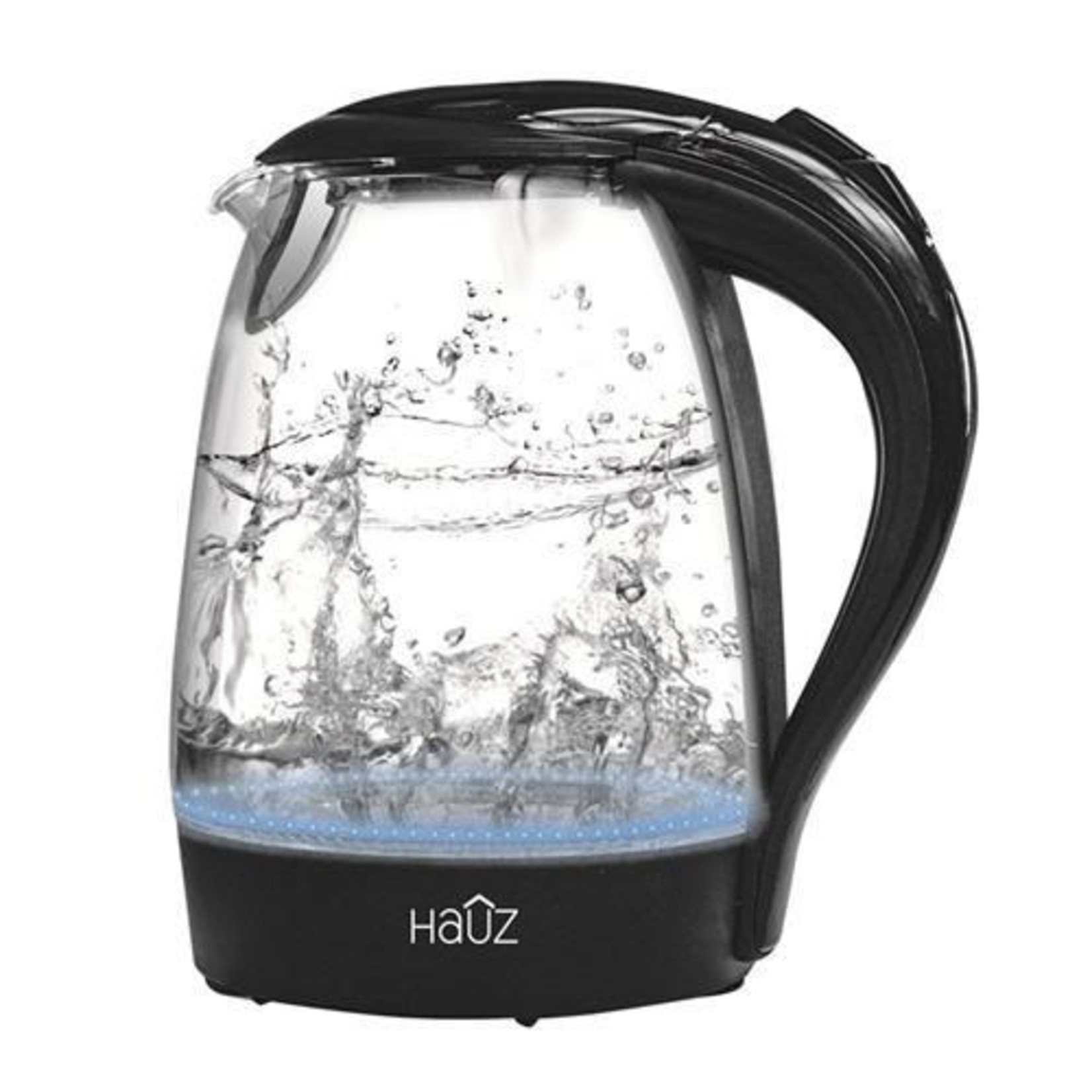 HAUZ 1.7L GLASS KETTLE W. LED BASE, BLACK