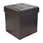 ITY INTERNATIONAL Chocolate Square Folding Ottoman
