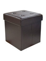 ITY INTERNATIONAL Chocolate Square Folding Ottoman