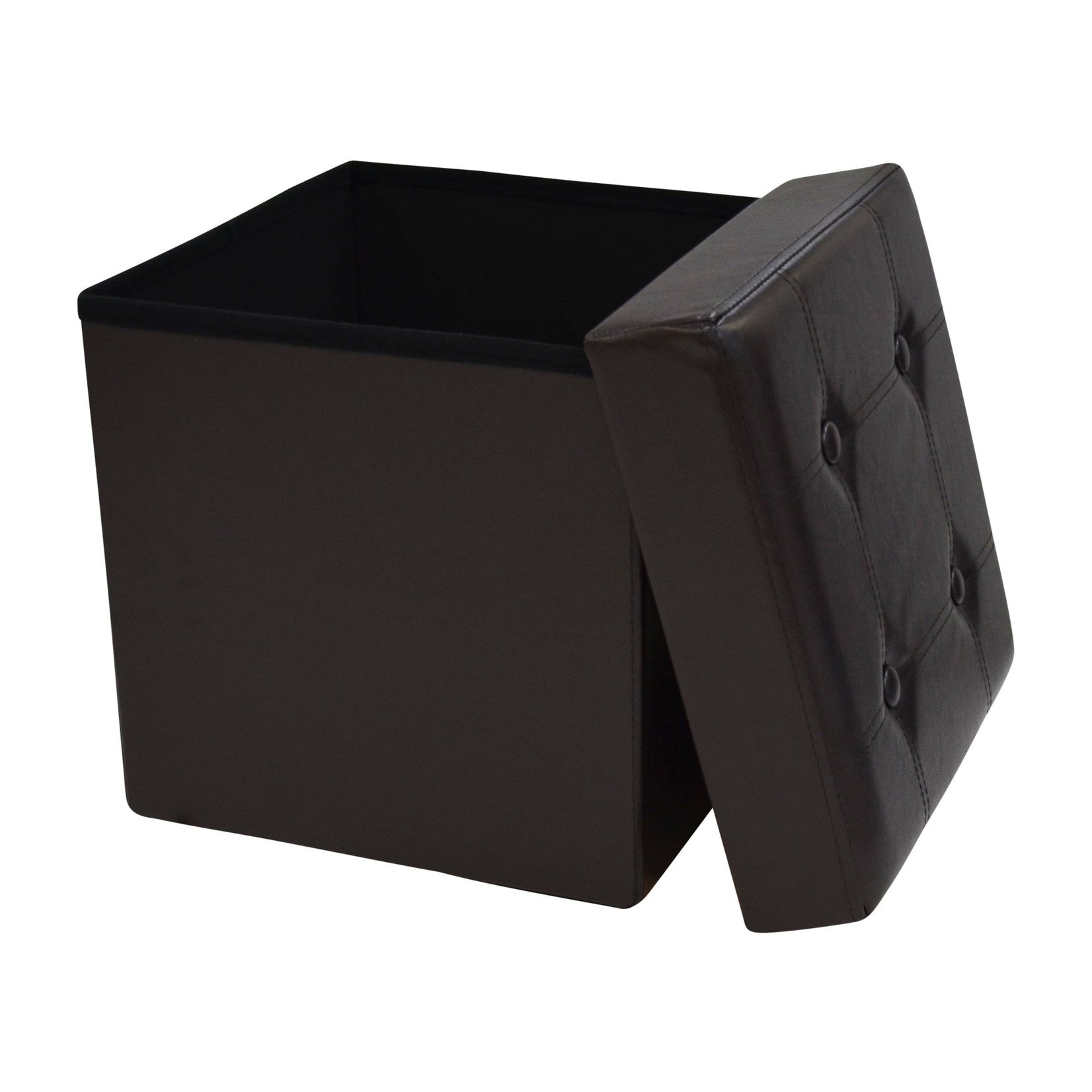ITY INTERNATIONAL Chocolate Square Folding Ottoman
