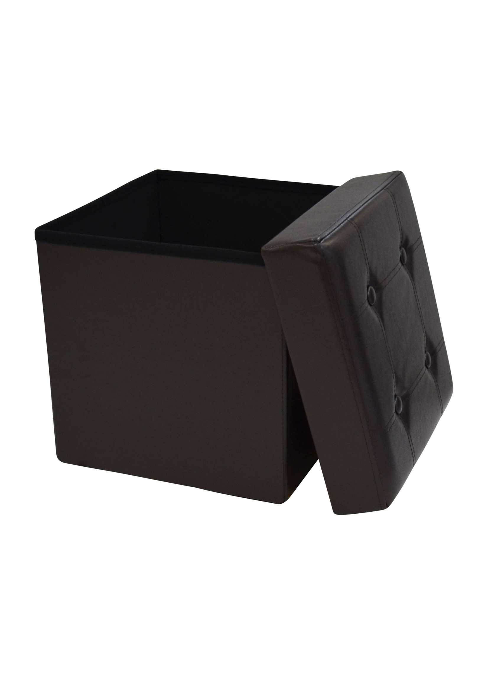 ITY INTERNATIONAL Pouf Pliant Carré en Chocolat