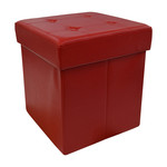 ITY INTERNATIONAL Red Square Folding Ottoman