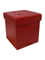 ITY INTERNATIONAL Pouf Pliant Carré en Rouge