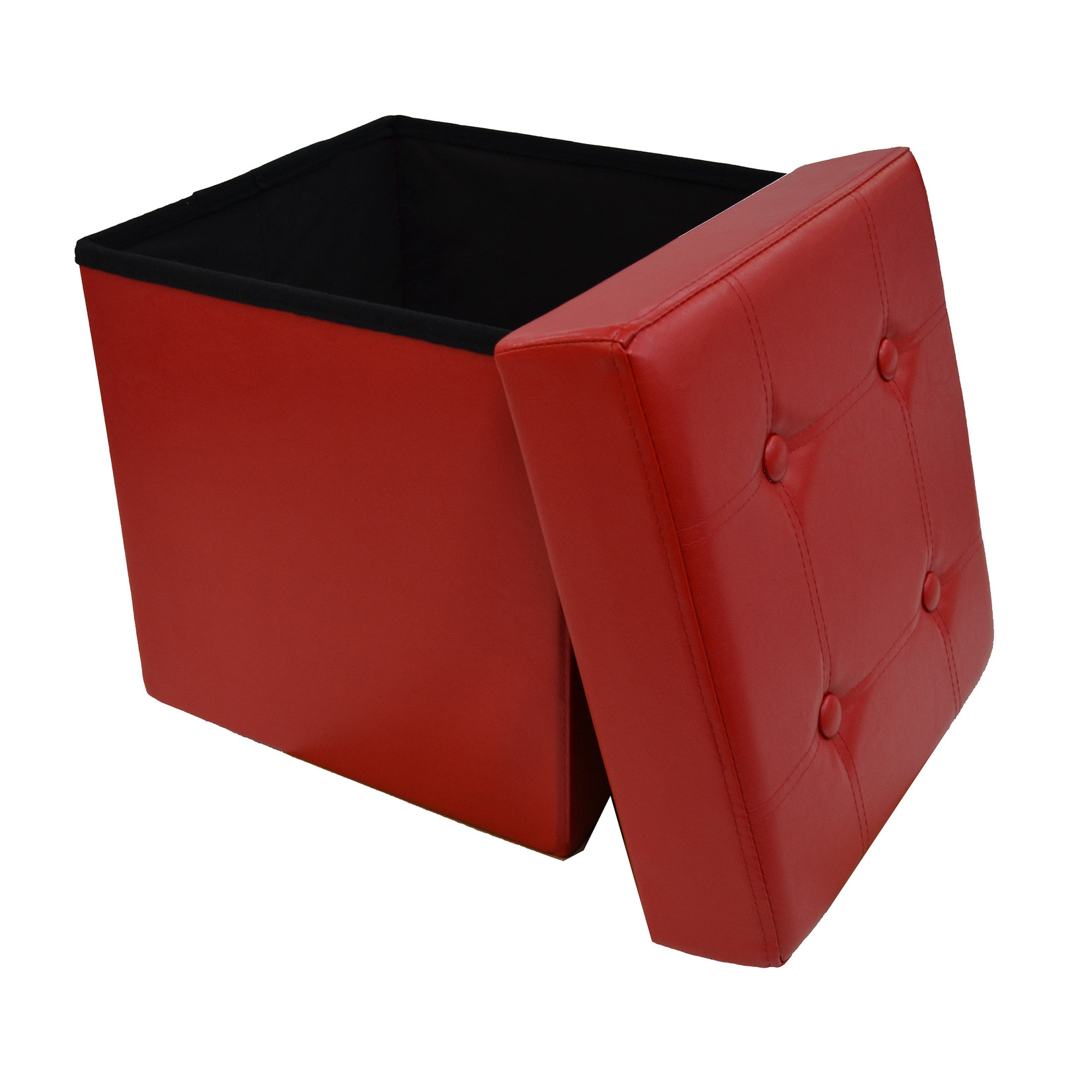 ITY INTERNATIONAL Red Square Folding Ottoman