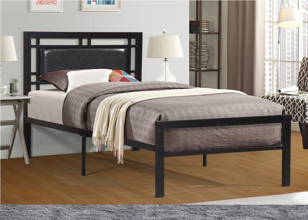 FULL BLACK METAL BED FRAME - MAISON CAPLAN