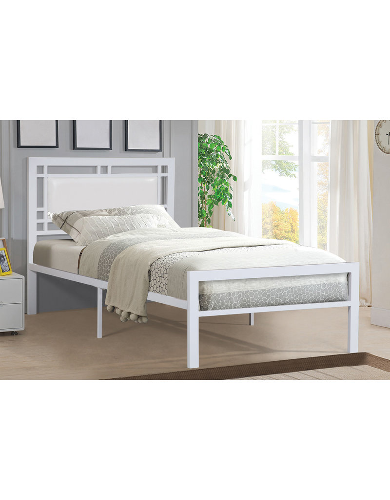 FULL WHITE METAL BED FRAME MAISON CAPLAN