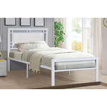 CADRE DE LIT METALLIQUE BLANC- SIMPLE