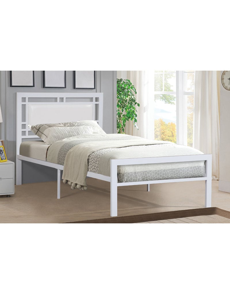 TWIN WHITE METAL BED FRAME - MAISON CAPLAN