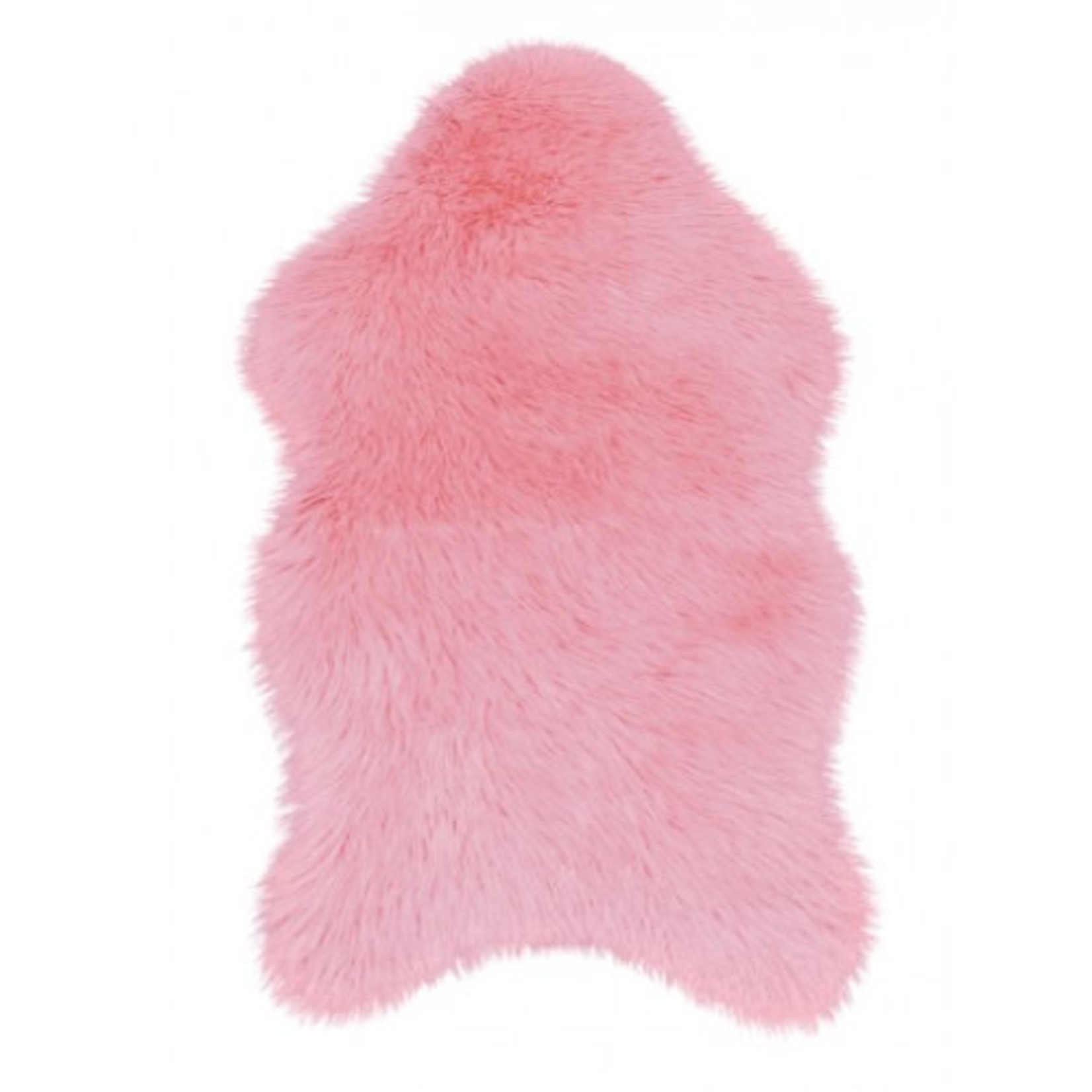 TAPIS EN FAUSSE FOURRURE DE MOUTON, ROSE