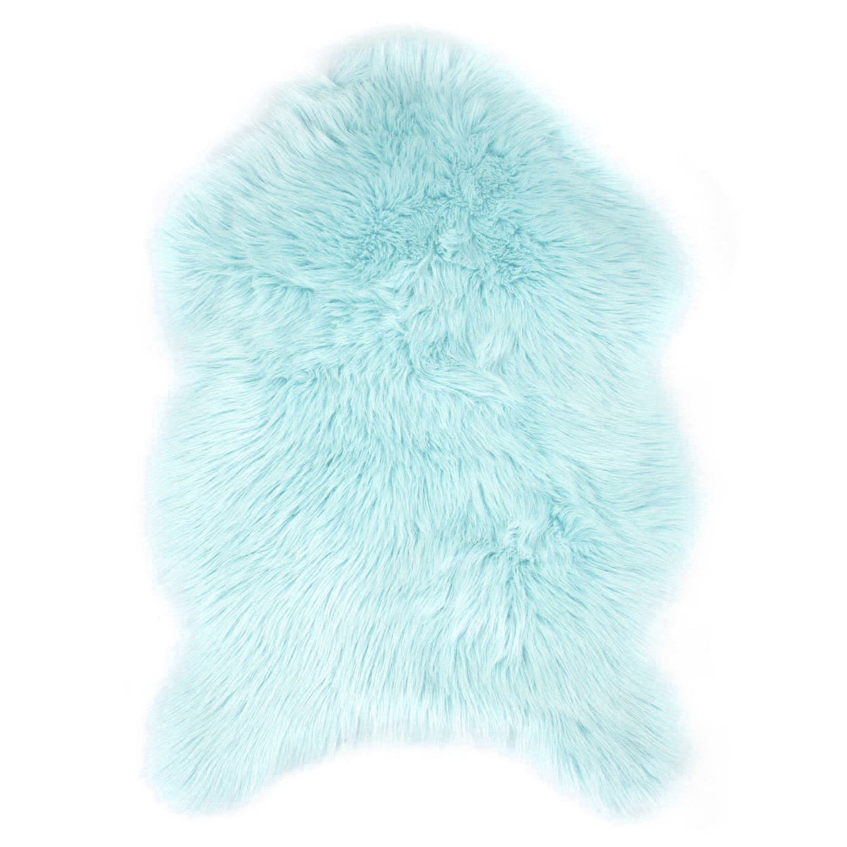 TAPIS EN FAUSSE FOURRURE DE MOUTON, BLUE-CIEL