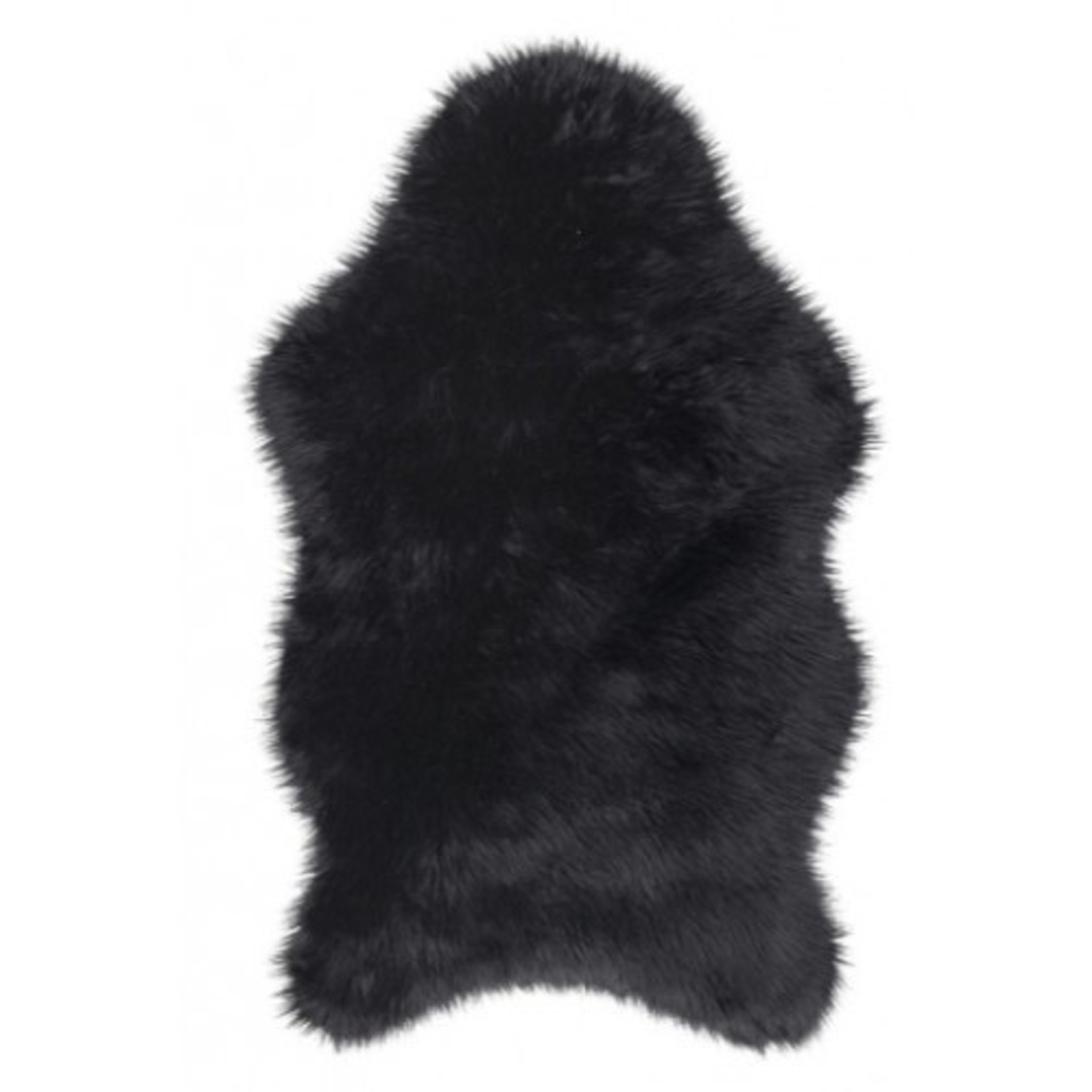TAPIS EN FAUSSE FOURRURE DE MOUTON, NOIR