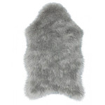 TAPIS EN FAUSSE FOURRURE DE MOUTON, GRIS