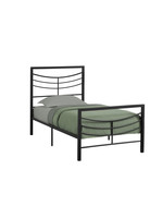 BED - TWIN SIZE / BLACK METAL FRAME ONLY