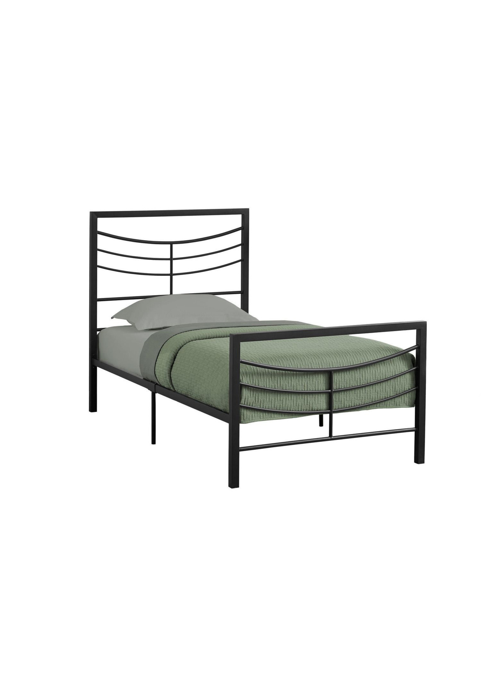 BED - TWIN SIZE / BLACK METAL FRAME ONLY