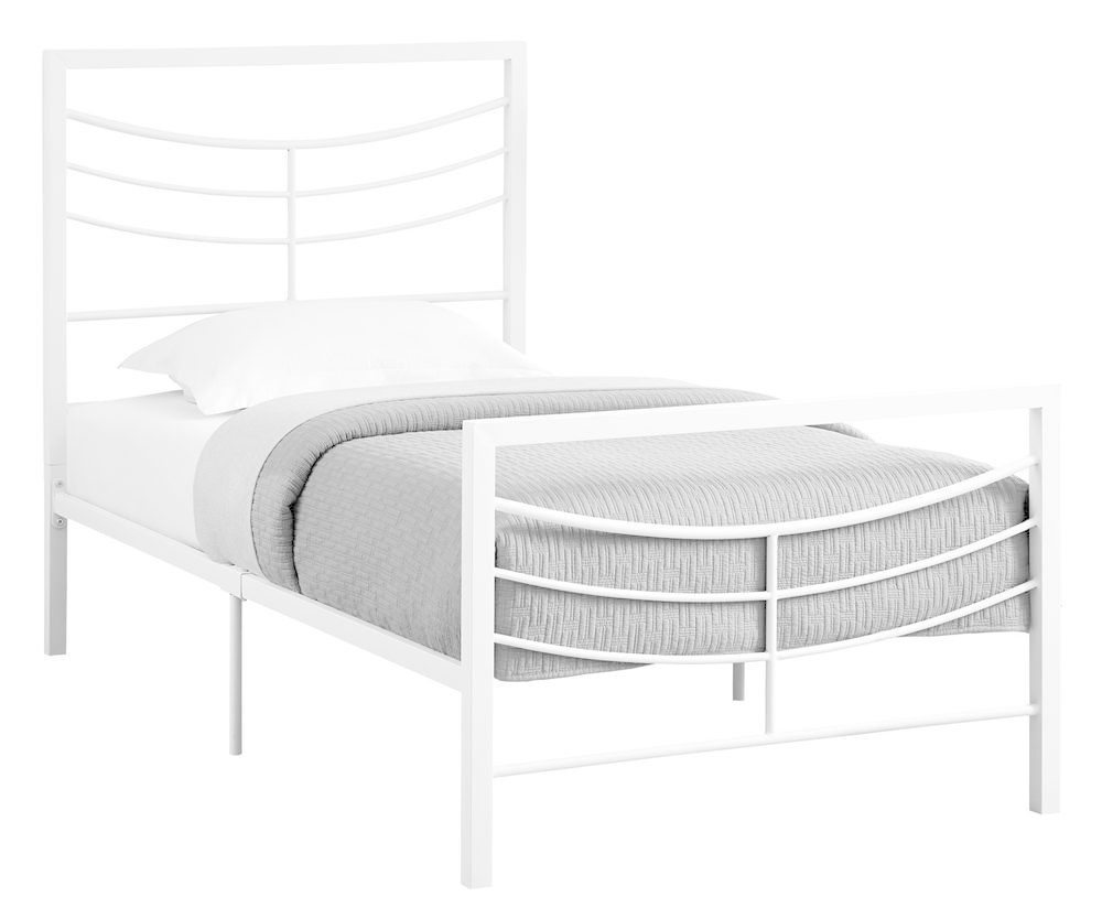 TWIN WHITE METAL BED FRAME MAISON CAPLAN